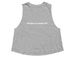 Pilates is metal AF, a Athletic Heather Women's Cropped Racerback Tank