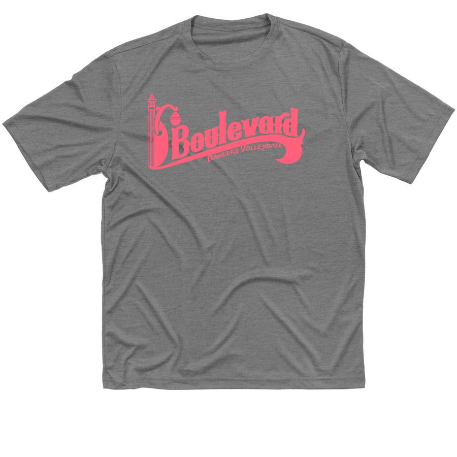 Performance Boulevard Bangers - Sarah 2, a Grey Concrete Heather Classic Performance Tee