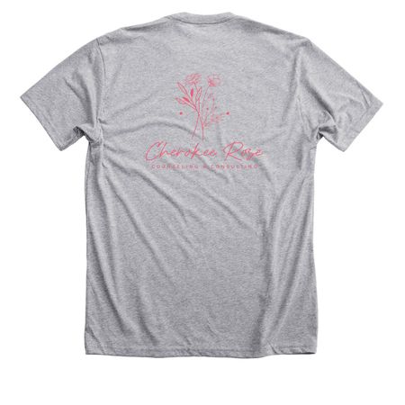 We are the Village, a Athletic Heather Premium Unisex Tee (back-view)