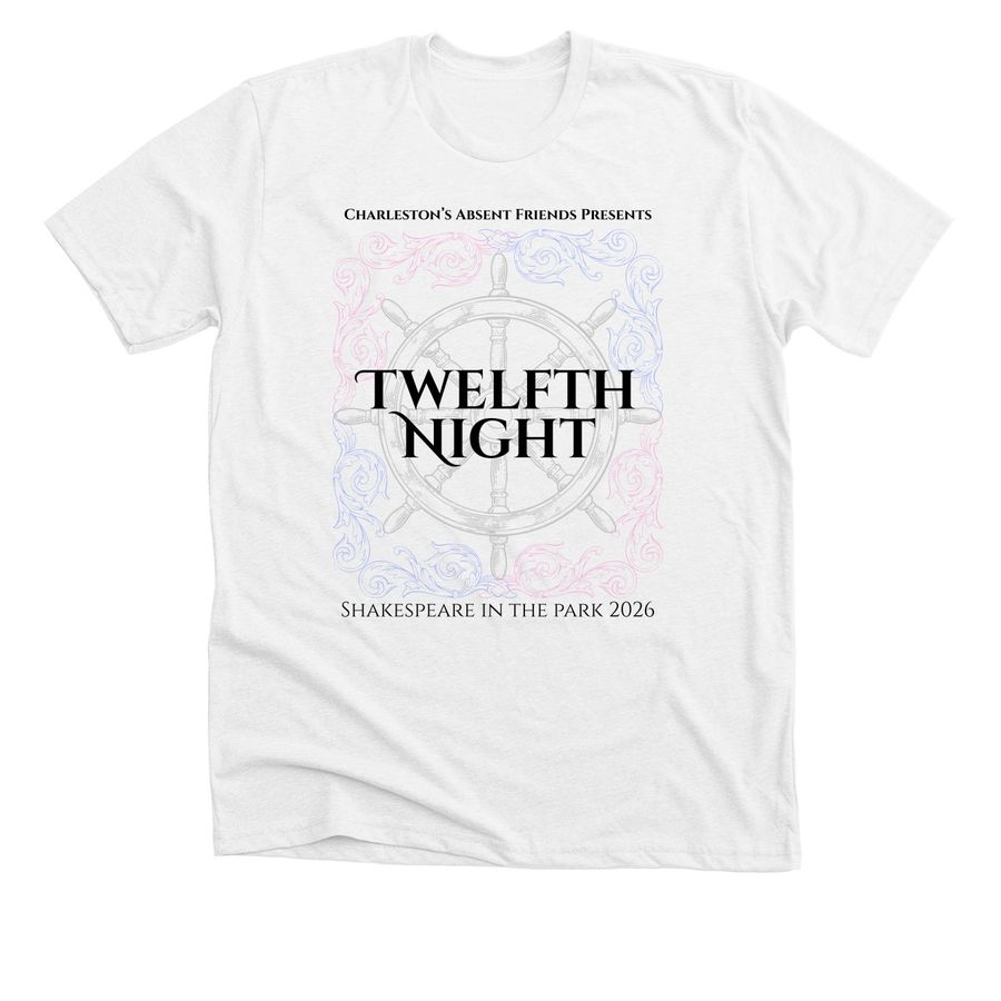 Twelfth Night, a Solid White Blend Premium Unisex Tee