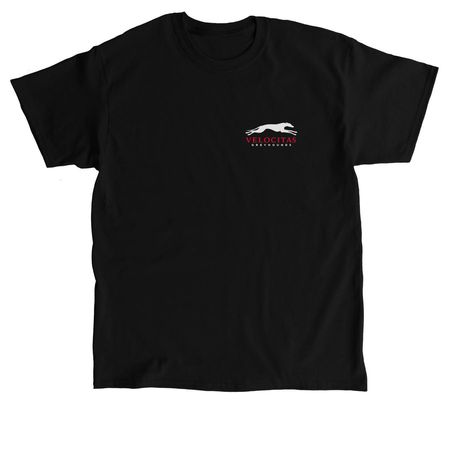 White and Red Logo, a Black Classic Unisex Tee