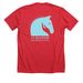 13 Hands Equine Rescue, a Heather Red Premium Unisex Tee (back-view)