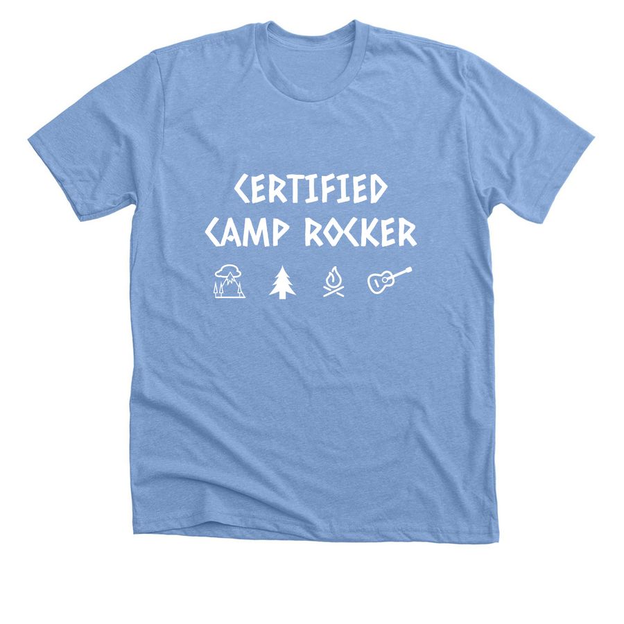 Camp Rock Tees, a Heather Carolina Blue Premium Unisex Tee