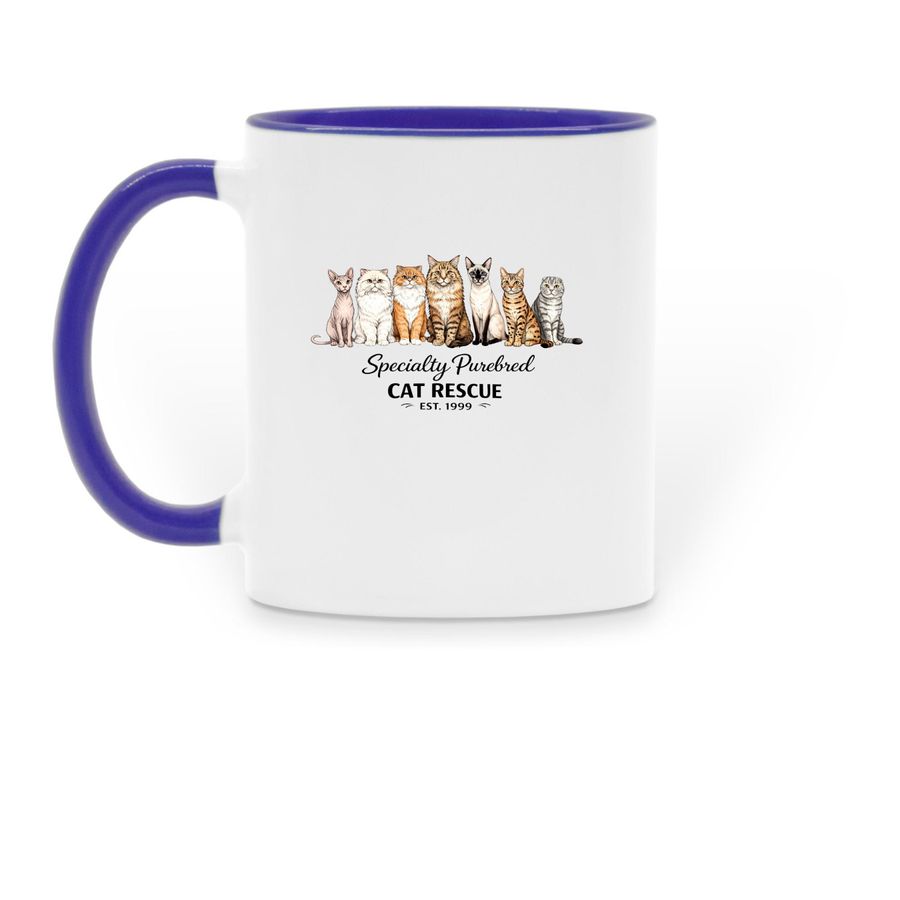 SPCR Mugs, a Dark Blue Two-Tone Ceramic Mug (back-view)