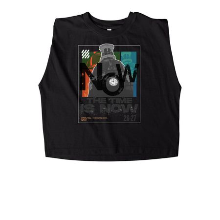 SZN X Tee, a True Black Women's Heavyweight Garment Dye Muscle Tee