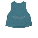 Wear Teal Day 2026, a Heather Deep Teal Women's Cropped Racerback Tank (back-view)
