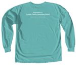 Wear Teal Day 2026, a Seafoam Comfort Colors Long Sleeve Tee (back-view)