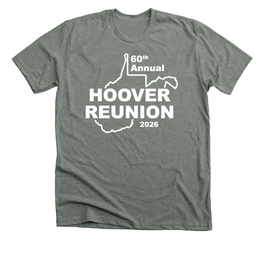 60th Hoover Reunion Shirts, a Deep Heather Premium Unisex Tee