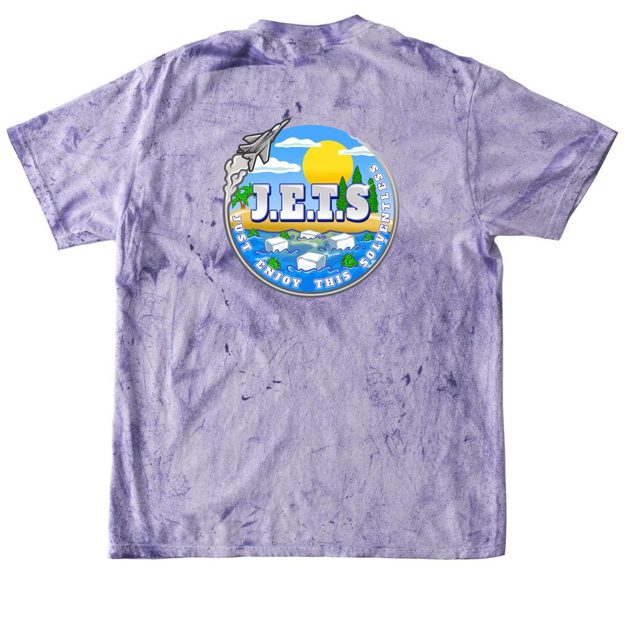 Just Enjoy This Shirt, a Amethyst Comfort Colors Colorblast Tee (back-view)