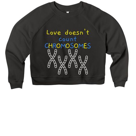 T21 Merch, a Black Women's Premium Cropped Raglan Sweatshirt