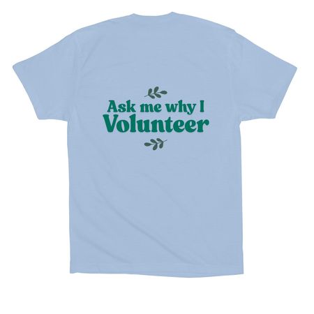 First Step Volunteer, a Baby Blue Premium Cotton Tee