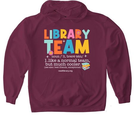 Team RML, a Maroon Gildan Softstyle Pullover Hoodie
