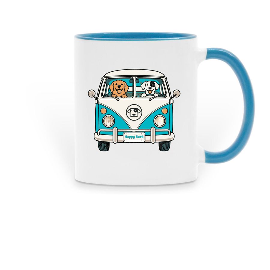 Bark n Sip, a Light Blue Two-Tone Ceramic Mug