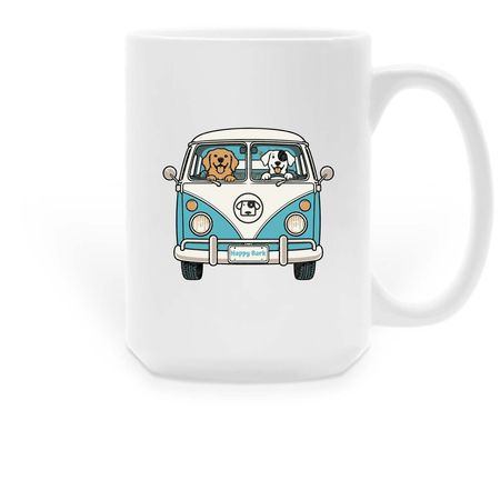 Bark n Sip, a White Large Coffee Mug