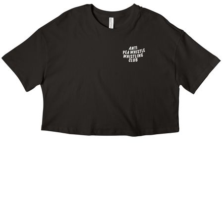 Roller Derby: Anti Pea Whistle Whistling Club, a Black Women?s Cropped Cotton Tee