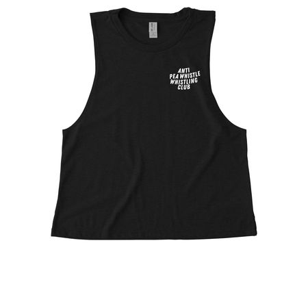 Roller Derby: Anti Pea Whistle Whistling Club, a Deep Black Allmade Eco Triblend Women?s Muscle Tank