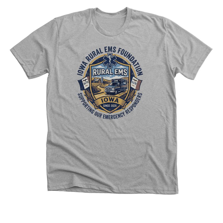 Iowa Rural EMS Foundation: T-shirt Campaign, a Athletic Heather Premium Unisex Tee
