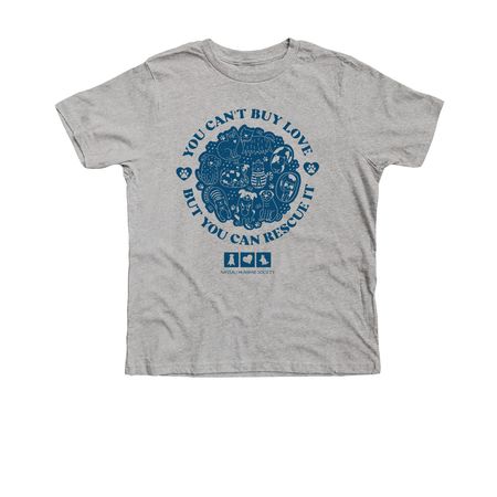Can't Buy Me Love, a Athletic Heather Premium Youth Tee