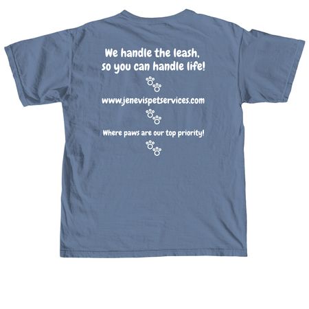 Cotton Tops White Print (1/9), a Blue Jean Comfort Colors Unisex Tee (back-view)