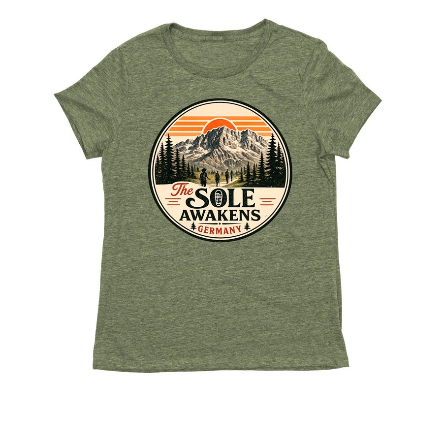 The Sole Awakens (group hikers), a Olive You Green Allmade Eco Triblend Women?s Tee