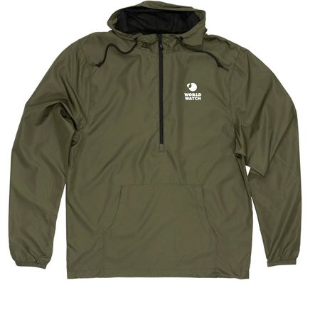 World Watch Logo Windbreaker, a Army Quarter-Zip Windbreaker