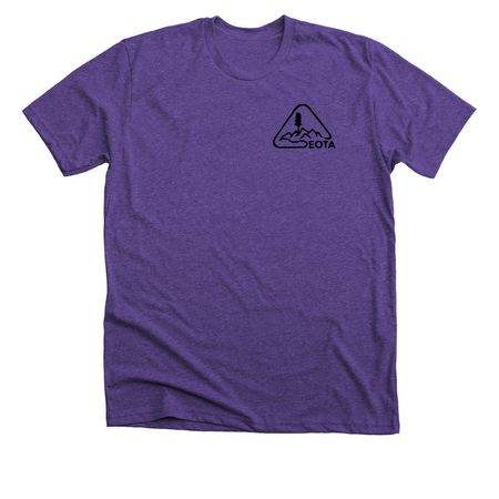 Bike the Blues - graphic on back, a Heather Team Purple Premium Unisex Tee