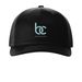 BCC Hat, a Black Printed Five-Panel Trucker Cap