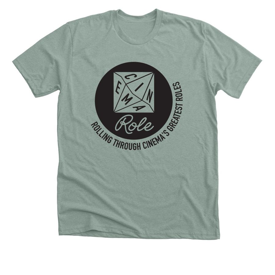 Cinema Role Logo & Tagline, a Heather Sage Premium Unisex Tee