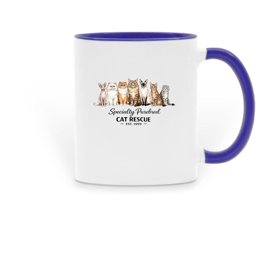 SPCR Mugs, a Dark Blue Two-Tone Ceramic Mug