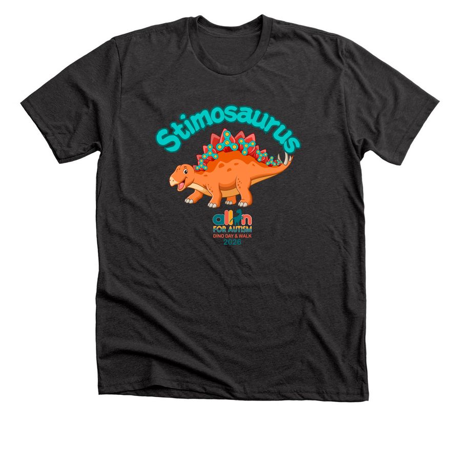 Stimosaurus, a Dark Grey Heather Premium Unisex Tee