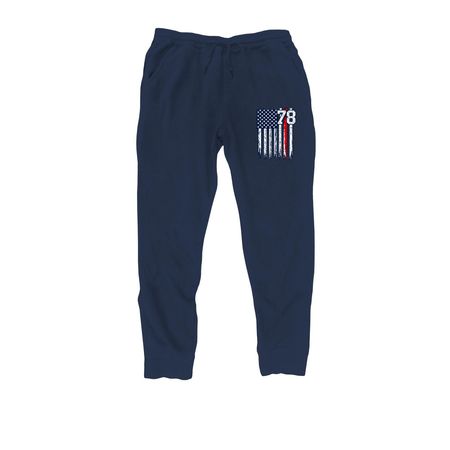 78 Flag Active Joggers, a Classic Navy Midweight Fleece Joggers