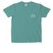 Logo Pocket Tee (front + back), a Seafoam Comfort Colors Pocket Tee