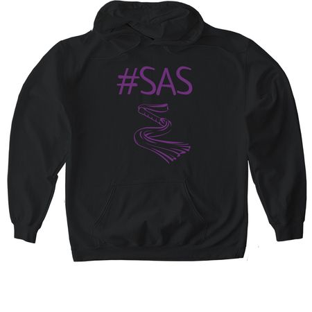#SAS, a Black Gildan Softstyle Pullover Hoodie