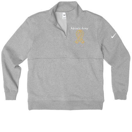 Adrian?s Army, a Dark Grey Heather Nike Club Fleece Half Zip Pullover