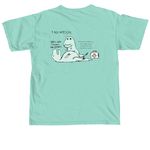 Simulation Department Fund, a Chalky Mint Comfort Colors Unisex Tee (back-view)