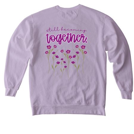 Mother - Daughter, a Orchid Comfort Colors Crewneck Sweatshirt (back-view)
