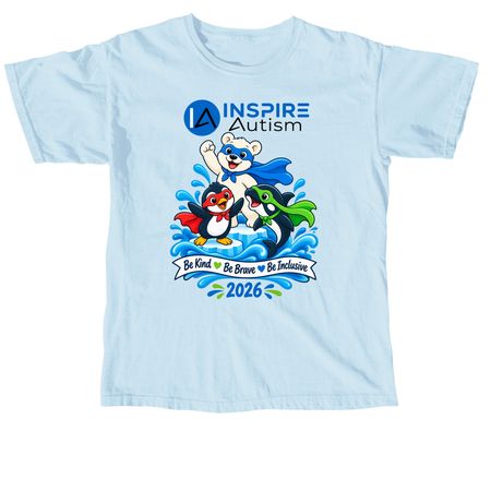 Inspire Autism - Hero Walk, a Chambray Comfort Colors Unisex Tee
