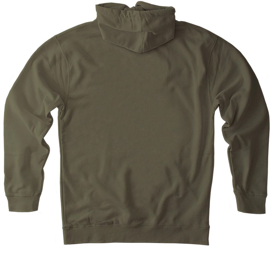 FREE HEALER, a Army Heavyweight Pullover Hoodie (back-view)