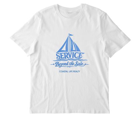 Service Beyond the Sale, a White Stanley/Stella Unisex Creator 2.0 Tee
