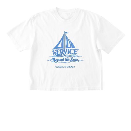 Service Beyond the Sale, a White Comfort Colors Boxy Tee