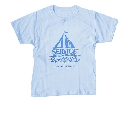 Service Beyond the Sale, a Light Blue Youth Unisex Tee