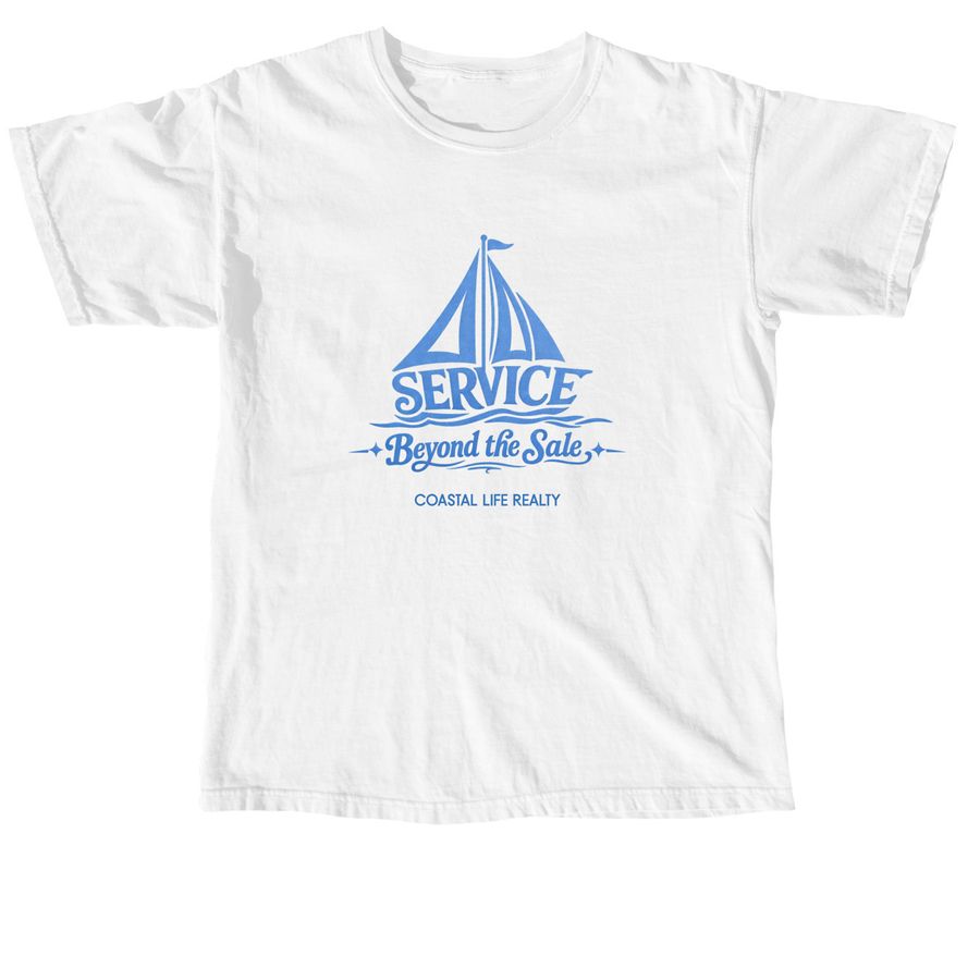 Service Beyond the Sale, a White Comfort Colors Unisex Tee