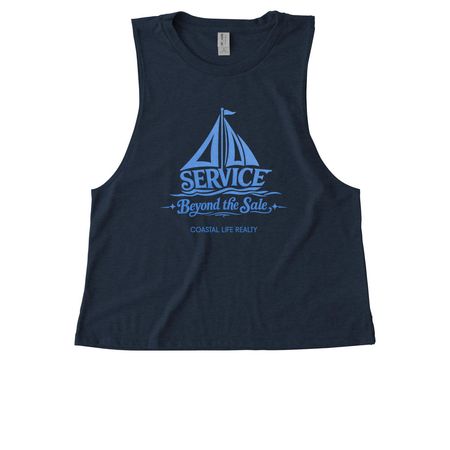 Service Beyond the Sale, a Rebel Blue Allmade Eco Triblend Women?s Muscle Tank