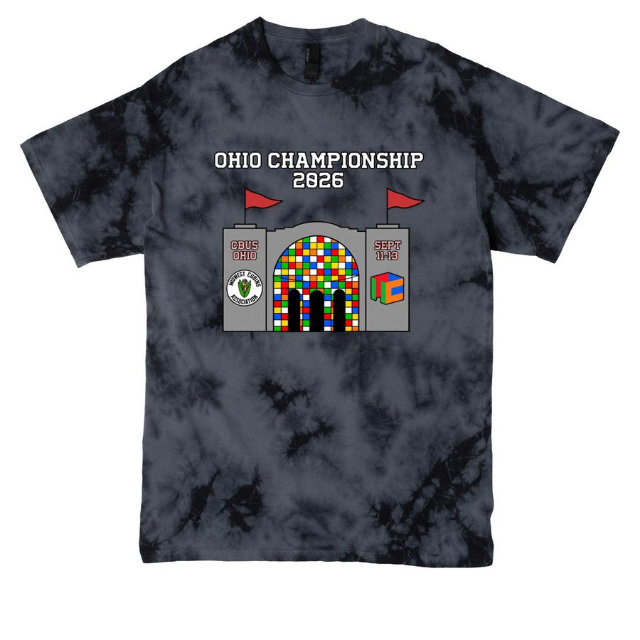 Ohio Champs 2026 Merch, a Black Crystal Tie Dye Tee