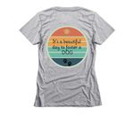 Foster Fun 2026, a Dark Heather Grey Women's Slim Fit Tee (back-view)