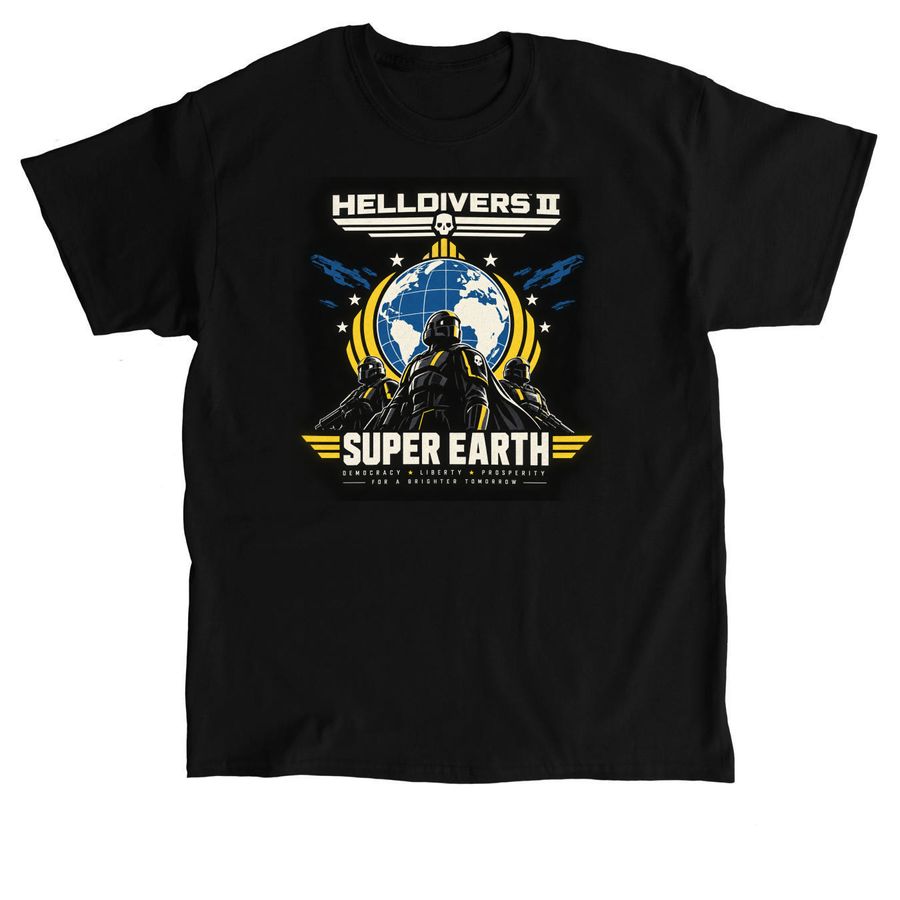 Helldivers 2 Super Earth shirt, a Black Classic Unisex Tee