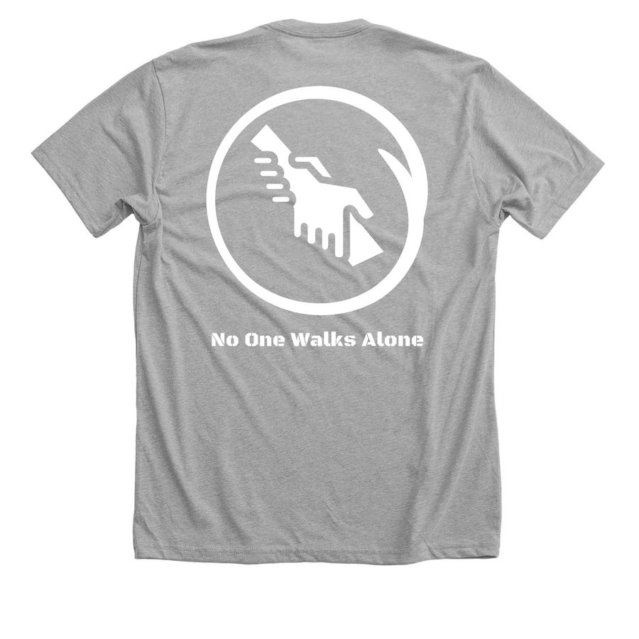 Out of the Darkness 2026, a Athletic Heather Premium Unisex Tee (back-view)