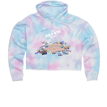 The July 8th Project 20 Year Remembrance 2.0, a Cotton Candy Women?s Tie Dye Cropped Hoodie