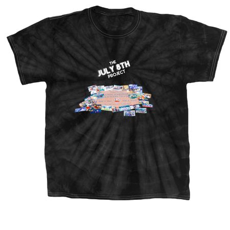 The July 8th Project 20 Year Remembrance 2.0, a Black Classic Tie Dye Tee