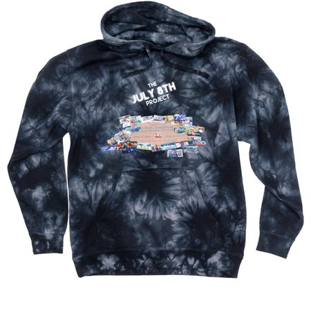 The July 8th Project 20 Year Remembrance 2.0, a Black Tie Dyed Pullover Hoodie